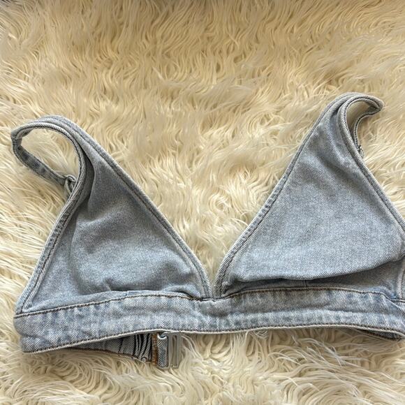 Wild Fable Light Blue Denim Bralette Top - Picture 3 of 7